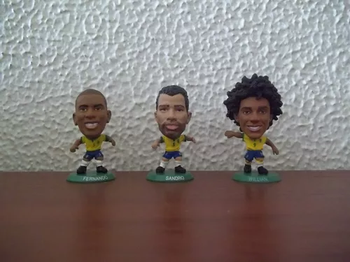 Mini Craque Soccerstarz- Fernando, Sandro E Willian - Brasil