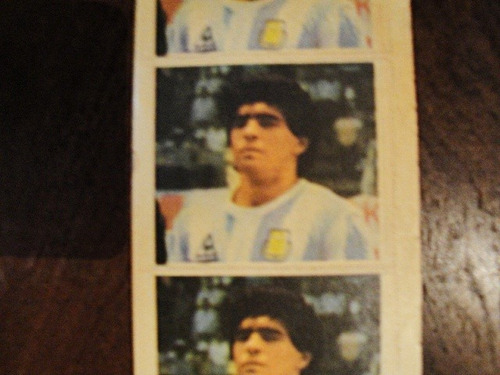 Figuritas 6 Fotos Imagen Diego Maradona Seleccion Argentina