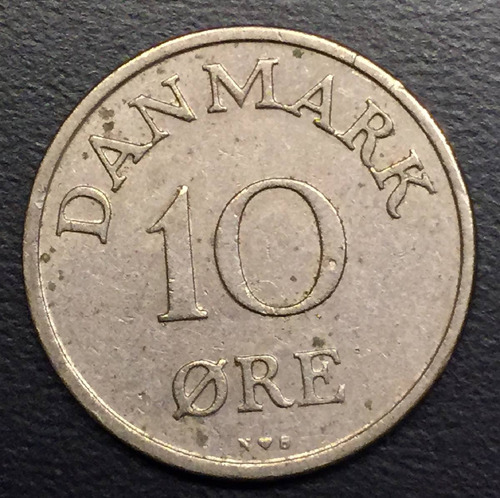 Din133 Moneda Dinamarca 10 Ore 1950 Vf+ Ayff