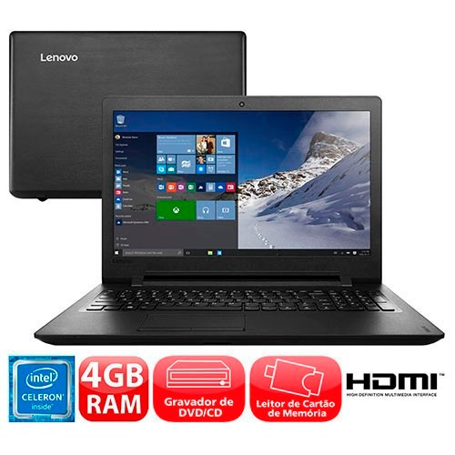 Notebook Lenovo Ideapad 110 Dual Core 4gb 1tb Dvd 15.6 W10