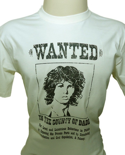 Camiseta The Doors Jim Morrison Wanted Procurado Tamanho M