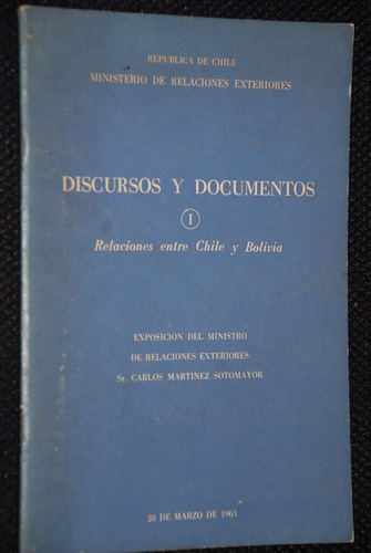 Relaciones Limites Chile Bolivia Martinez Sotomayor 1963