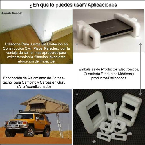 Imagen 3 de 4 de Espuma Goma Megalon 3mm Ancho 145cm 4 Metros Lineales