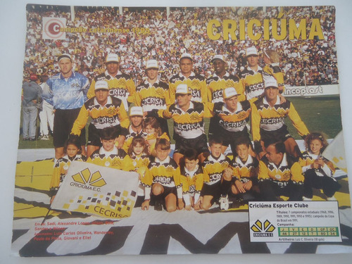 Criciúma Campeão Catarinense 1995 Poster Placar Avulso