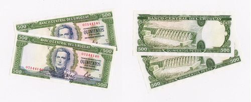 500 Pesos (1967) Variante 8 A 5.1 - Par De Correlativos