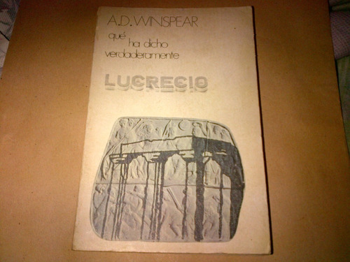 A. D. Winspear  Que Ha Dicho Verdaderamente Lucrecio C194