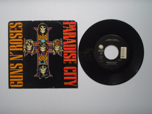 Disco Vinilo  Guns,n Roses Paradise City 45rpm Prin Usa 1989