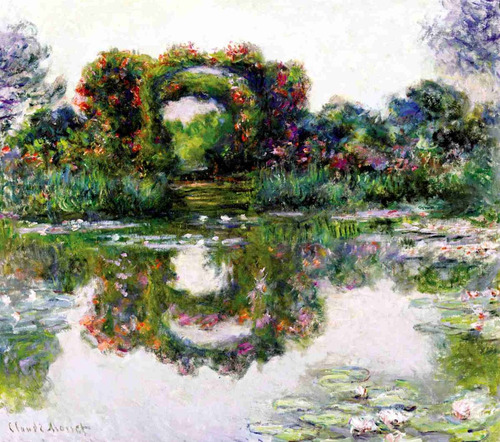 Lienzo Tela Canvas Arte Claude Monet Arco De Flores 50 X 50