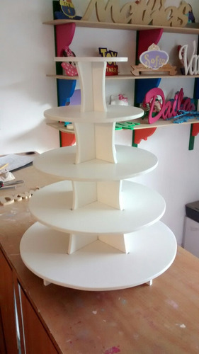 Base Para Cupcakes 5 Niveles. 60cm De Alto. En Mdf De 9mm.