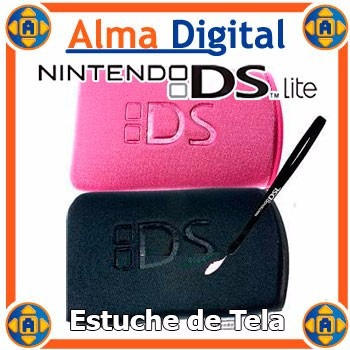 Estuche Tela Gruesa Nintendo Ds Lite Rosado Forro Protector