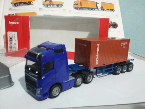 Miniatura Novo Volvo Fh + Cont Triton Herpa 1/87