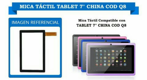 Mica Tactil Tablet Mid A13/ Pc 7 Dragon T Q88 A23 Allwinner.