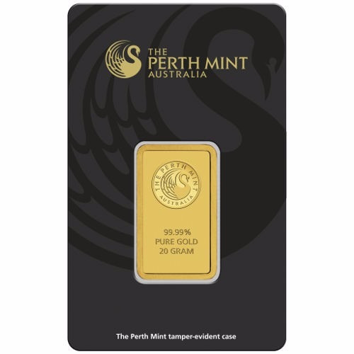 Perth Mint Lingote 20 Gramos Oro Puro .9999 Certificado.