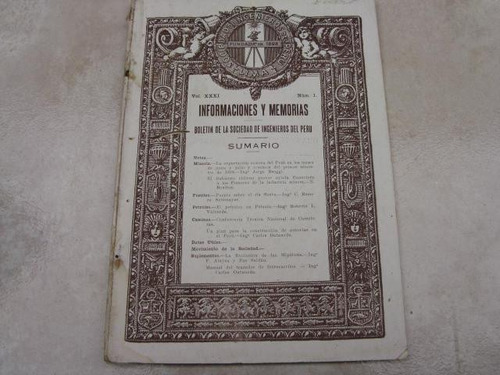 Mercurio Peruano: Boletin Ingenieria  4,  1928 L25 Ig8rn