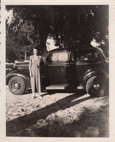 1938 Fotografia De Automovil Clasico En Balneario Atlantida