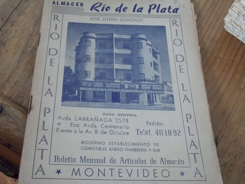 Almacén Río De La Plata- Boletín Mensual De Artículos