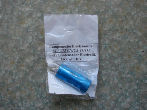 Condensador Electrolitico De 1000uf / 40v  (2 Piezas)