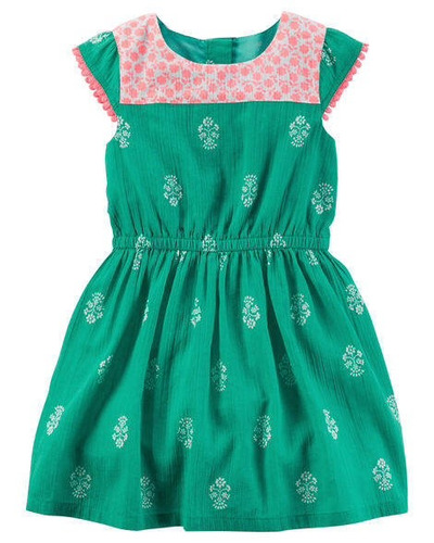 Vestido Carters Verde Para Niña - Envio Incluido