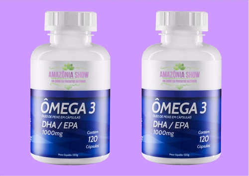 2 Frasco De Omega 3 120 Capsulas De 1000mg