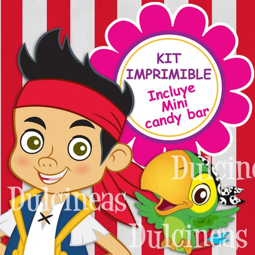 Super Kit Imprimible Jake Y Los Piratas Textos Editables