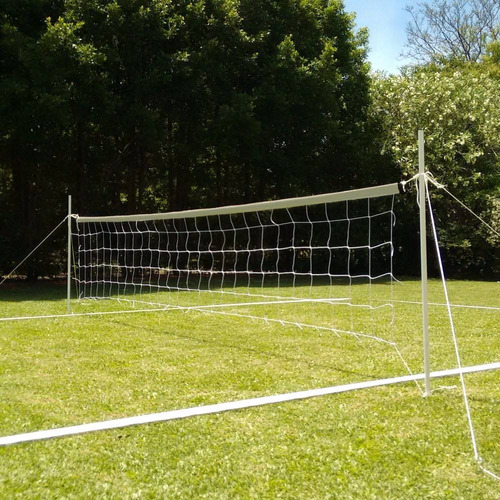 Cancha Futbol Tenis Voley Completa 6x3m Red Parantes Lineas - Resiste Lluvia Sol - Apto Cesped Arena