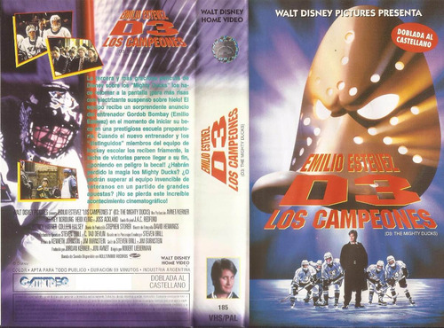 D3 Los Campeones Vhs Emilio Estevez Walt Disney 1996