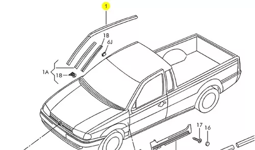 Pingadeira Saveiro Lado Esquerdo - MM Distribuidora automotiva