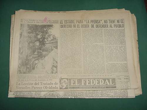 Diario El Federal 278 -11nov44 Policlinico Ferroviario Peron