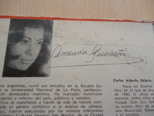 Amanda Guerreño Lara Homenaje America Vinilo Argentin Firma (Usado)