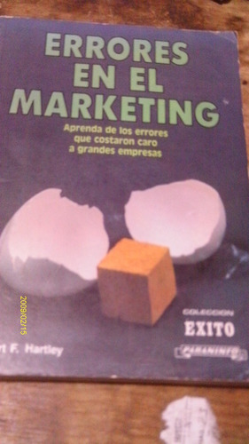 Errores En El Marketing , Año 1991 , Robert F. Hartley