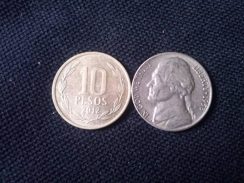 Moneda Estados Unidos Five Cents Níquel 1953 Ceca D (c31)
