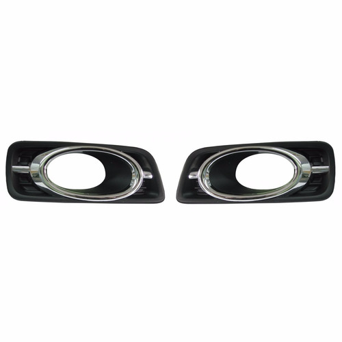 Imagem 2 de 5 de Kit Farol De Milha Honda City 2012 2013 2014 Moldura Cromada