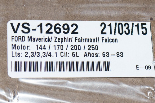 Empacadura Tapa Valvula Maverick/zephir/fairlan Vs12692