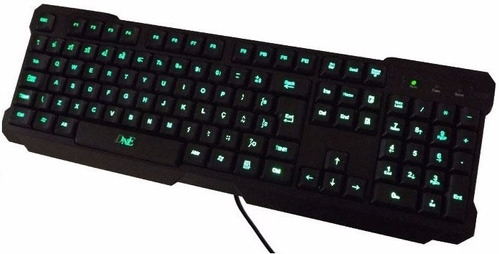 Teclado Gamer Teclas Iluminadas Com Luz Verde - Usb / 1 Ms