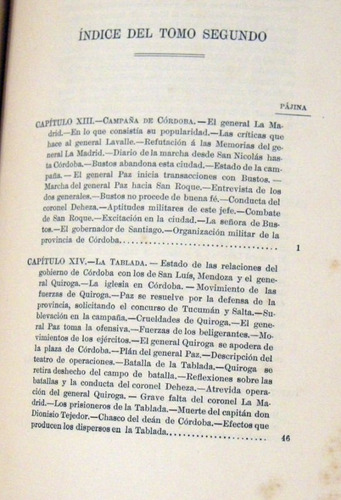 General Jose Maria Paz Memorias Postumas T Ii Edicion 1892 (Usado)