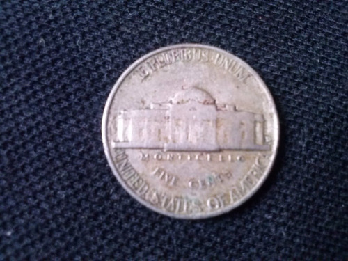 Moneda Estados Unidos Five Cents Níquel 1947 Ceca D (c31)