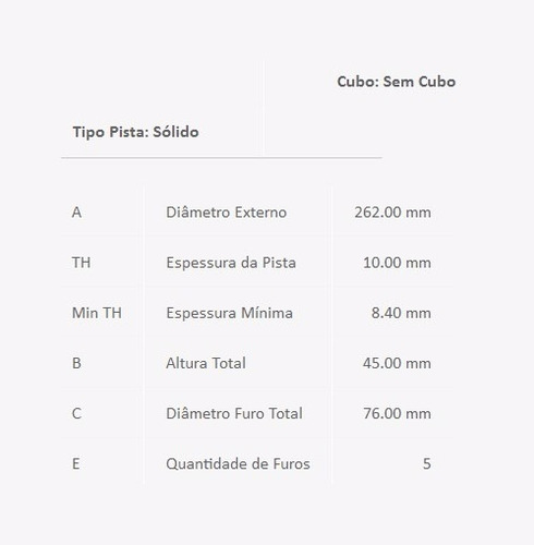 Par Disco Freio Traseiro Kia Cerato Após 2013 1.6 16v Flex