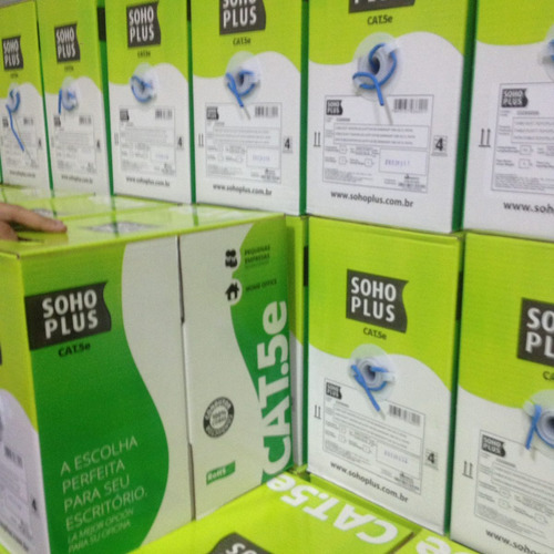 Caixa Cabo De Rede Cat 5e Soho Plus(sohoplus.100%cobre)305mt