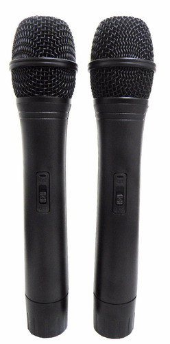 Kit Microfone Duplo Sem Fio Wireless Karaoke Audio