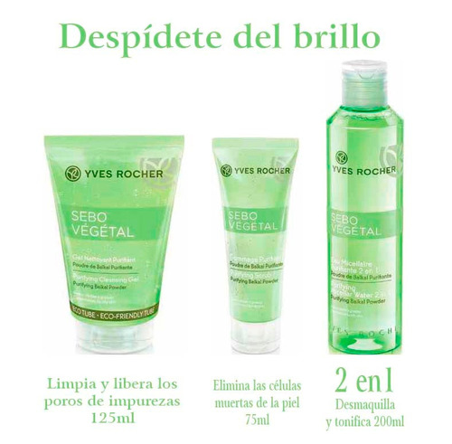 Set Despídete Del Brillo Facial Sebo Vegetal