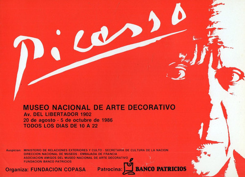 Volante    Exposicion    Picasso     Año 1986