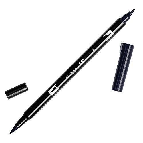 Tombow Dual Brush Art Pen Marcador N15 - Negro 1-pack