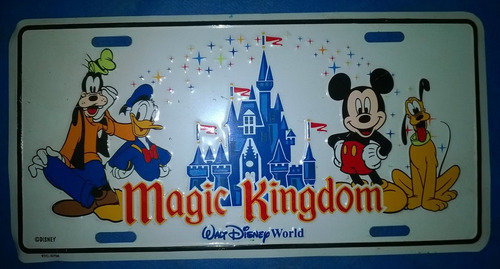 Placa Forma De Matrìcula - Motivo Infantiles De  Disney