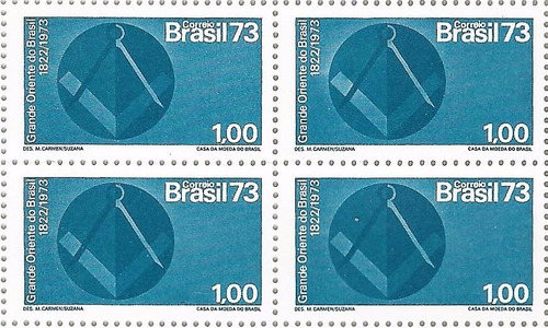 1973 Quadra Selos C-799 Homenagem Grande Oriente Brasil
