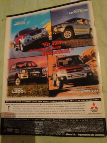 Publicidad Mitsubishi Nativa Montero L 200 Año 2000