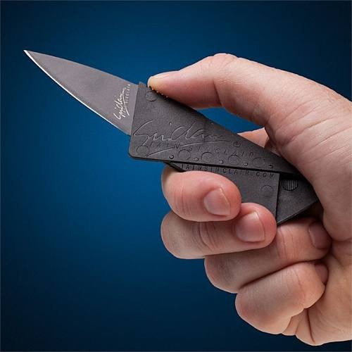 Faca Cartão Dobrável Original No Blister + Frete Gratis