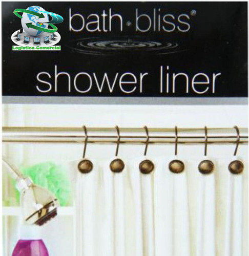 Cortina De Baño Bath Bliss Vinil De Aro 178 Cm X 180 Cm