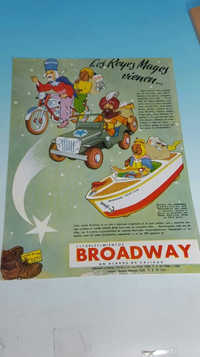 Antiguo Juguete Publicidad Rodados Broadway-año 1950-