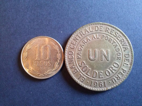 Moneda Perú Un Sol De Oro Bronce 1961 (c18)