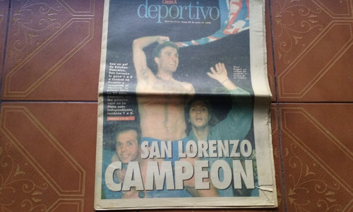 San Lorenzo Campeon 95 Suplemento Deportivo Clarin